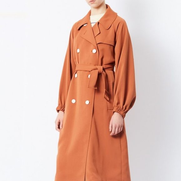 ISO - Tibi balloon sleeve drape twill coat - Picture 2 of 3